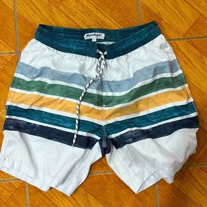 multicolored swim trunks size: L